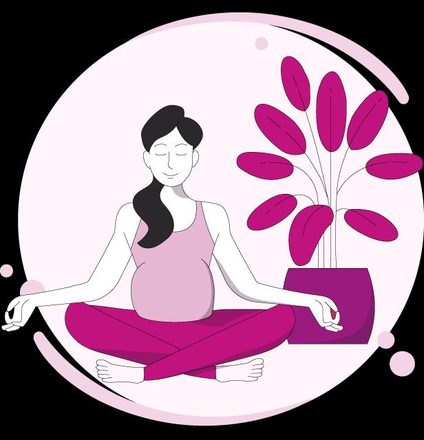 femme enceinte pratiquant le yoga