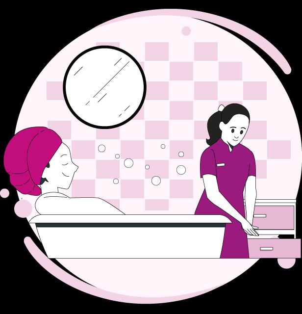 patiente en cure thermale